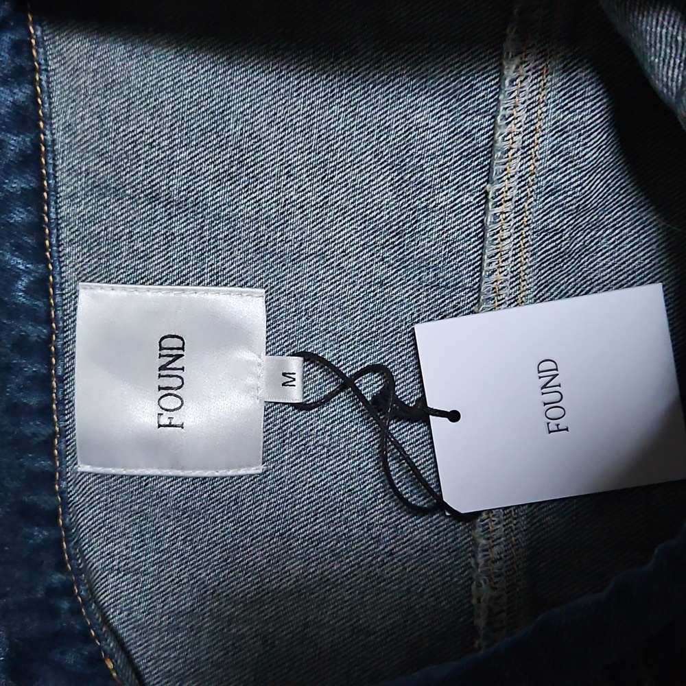 Found Raw Cut Patch Mechanic Denim Vest NWT - Picture 8 of 8